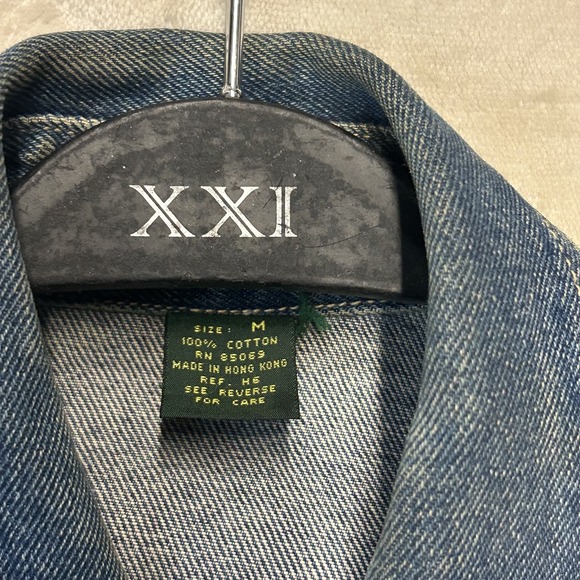 Vintage Paco Jacket Mens M Blue Denim Jean Chore Coat Emblem PACO Button Y2K - Picture 2 of 8